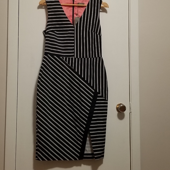 NWT 🇬🇧 Oasis UK Striped Navy Dress - Picture 3 of 7